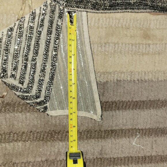 Adrianna Papell Cap Sleeves beaded gown - Size 10 - Picture 7 of 10